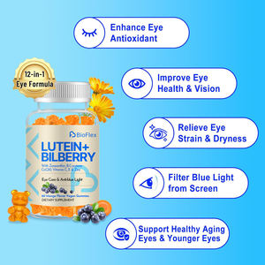 Bioflex מנגו טבעי סוכר חינם 12 ב 1 ילדים לשאת אוכמניות אוכמניות, זיקסנטין gummies תוספי תזונה לעיניים - Product Image 3