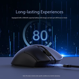 Delux chuột văn phòng và chơi game Chuột không dây tiên tiến V2 m900pro 2.4G/có dây chế độ kép paw3395/3950 thiết kế công thái học nhẹ - Product Image 6