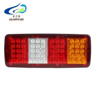 Lelanpu camion <span class=keywords><strong>remorque</strong></span> <span class=keywords><strong>feu</strong></span> arrière 60Leds 12V 24V lampe blanc rouge jaune Led 10W clignotant frein lumière <span class=keywords><strong>de</strong></span> secours - Product Image 5