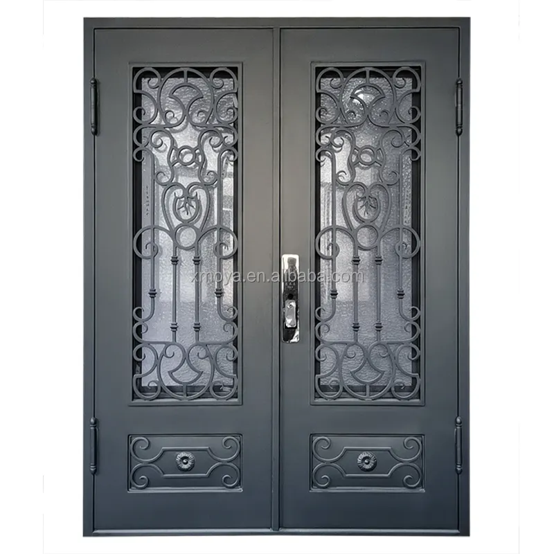 Exterior Main Entry Wrought Iron Door Front Entrance Door Of The House With Password Lock Villa Door Designs