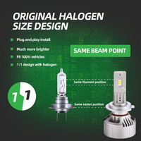 Ampoules de phare de voiture LED Canbus super lumineuses 65W 6000lm H1 H3 H4 H7 H11 9005 9006 Phare de moto