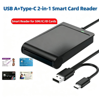 Bestseller 2.0 USB & USB C Smart Card Reader ID Card Reader Chip IC Tax Filing Card Reader