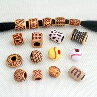 Accessoires en acrylique pour dreadlocks, coiffes, tresses perlées, perles à gros trous, accessoires pour vêtements et chaussures, perles lâches DIY pour la confection de vêtements