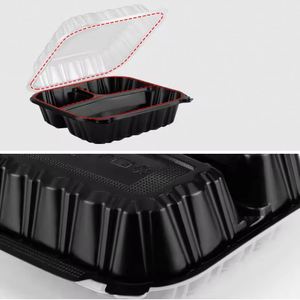 Contenants jetables à clapet pour micro-ondes, boîte à charnière pour la restauration rapide, matériau PP/MFPP, couleur personnalisée - Product Image 5