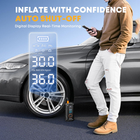 Compresseur d'air portable personnalisé pour pneus de voiture avec manomètre, étanche, en ABS, sortie d'usine OEM