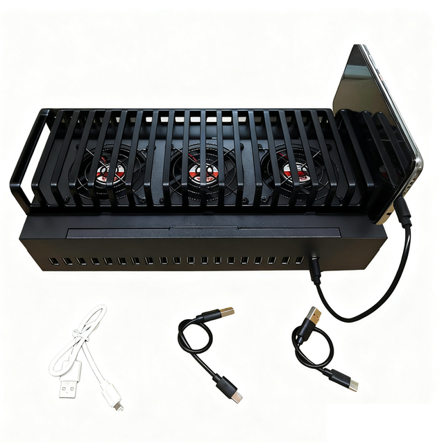 20-Port Multi-Charger Hub Chassis Fast Charging Support for All Phones Power Supplies Accessory