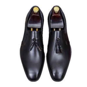 ASTON M.JAZZ 2025 Men's Italian Leather Loafers Lace-Up Formal Office Party Shoes <b>Pointed</b> Toe Anti-Slippery Breathable <b>Light</b> - Product Image 6