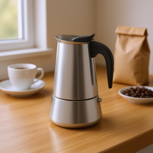 Machine à expresso 10 tasses en acier inoxydable, cafetière manuelle pour cuisinière - Product Image 3