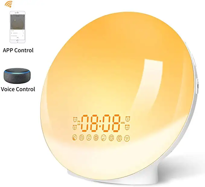 Wake Up Light Sunrise Alarm Clock for Kids, Heavy Sleepers, Bedroom, with Sunrise Simulation