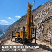 Foreuse sur chenilles de 500 m pour puits d'eau, vitesse de levage de 29 m/min, vitesse d'alimentation de 48 m/min