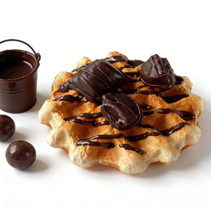 Machine à gaufres belges professionnelle, modèle d'exposition, avec garniture au chocolat et à la Nutella, en plastique écologique, imitation - Product Image 3