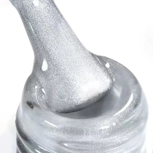 Esmalte de Uñas Magnético Ojo de Gato Blanco Plateado, Ultra Brillante, Removible con UV, Gel Espejo, Barniz Magnético para Navidad - Product Image 2