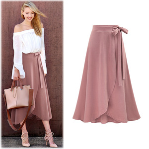 <span class=keywords><strong>Falda</strong></span> informal ajustada de Color sólido a la moda de cintura alta para mujer, <span class=keywords><strong>falda</strong></span> <span class=keywords><strong>con</strong></span> lazo en el lado inferior Irregular, <span class=keywords><strong>falda</strong></span> de mujer <span class=keywords><strong>con</strong></span> lazo acampanado - Product Image 2