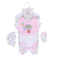 Ensemble Cadeau Body 100% Coton pour Filles et Garçons, 5 Pièces, Mignons Motifs Animaux, Grenouillère Boutique, Vêtements Bébé Naissance pour 0-3 Mois