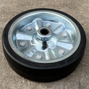 Roue de remplacement pour chariot à roulettes, <span class=keywords><strong>pneu</strong></span> en caoutchouc massif 200 mm et 250 mm, roue et <span class=keywords><strong>pneu</strong></span> en caoutchouc massif de 10 pouces - Product Image 2