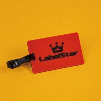 Étiquette de bagage personnalisée avec logo 3D en PVC gaufré, motif de lettres, gravée au laser, écologique, étiquette nominative