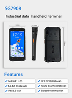 Lecteur de codes-barres 2D RFID Android 11 SG7908, PDA industriel avec CPU, design robuste IP68, portable pour la logistique, 4G, prix bas, en stock