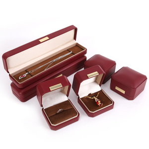 Wholesale Square Luxurious High-end Leather Jewelry <b>Boxes</b> Gift <b>Boxes</b> <b>Rings</b> Necklaces Pendants Velvet Packaging <b>Boxes</b> - Product Image 2