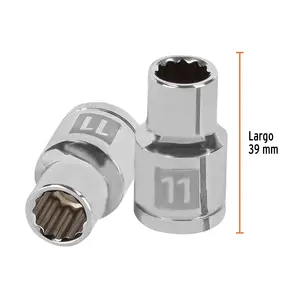 Juego de Llaves de Tubo de 11 mm, 12 Puntas, Accionamiento de 1/2'', Marca TRUPER - Product Image 3