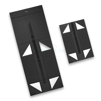 Boîte cadeau pliable en carton rigide noir de luxe avec logo personnalisé OEM, grand format, fermeture magnétique, vide