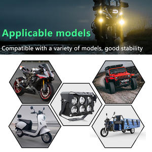 ไฟสปอร์ตไลท์มอเตอร์ไซค์ 120W 6 เลนส์ ไฟหน้าแบบสองสี LED ไฟต่ำ ไฟสูง สำหรับ ATV SUV UTV รถบรรทุก - Product Image 5