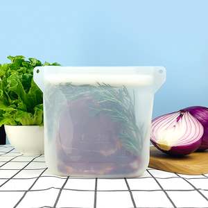 DDP Shipping Fresh Sealed Reusable Food Grade Silicone Food Storage Sandwich Bag