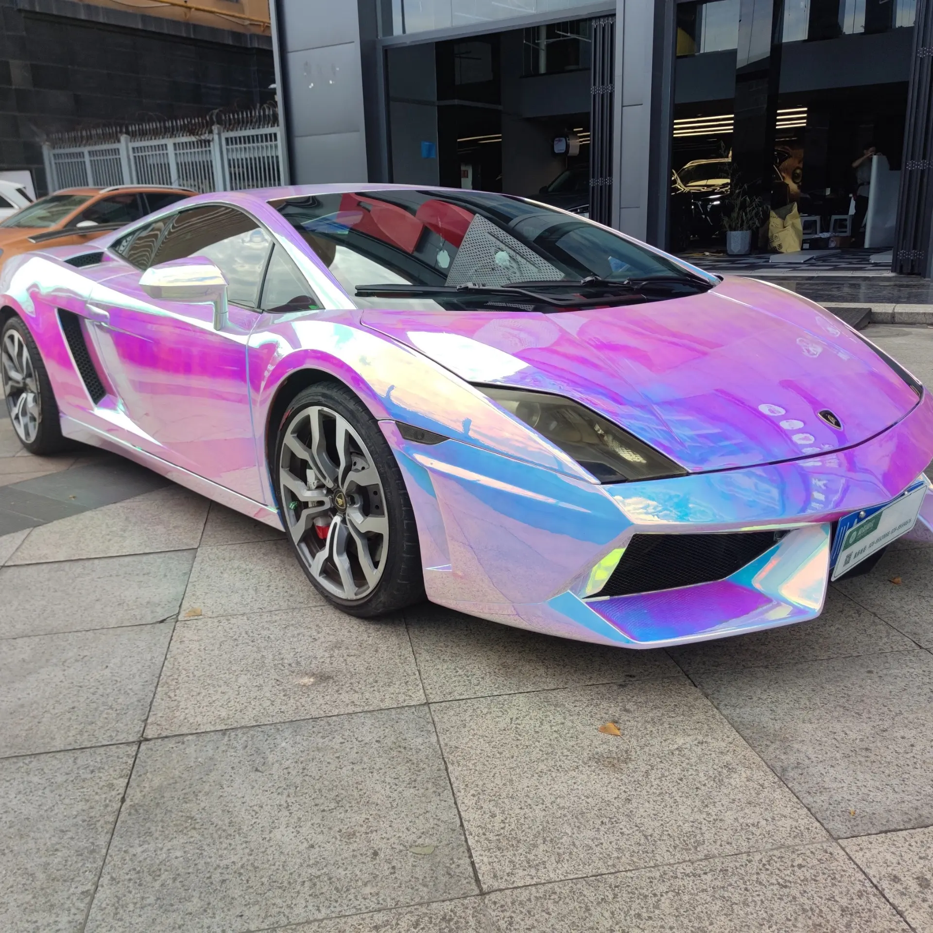 Rainbow Chrome Car Wrap Vinyl PVC Auto Car Stickers Vinyl Frog Wrap Stickers 1.52 x 18m Car Vinyl Wrap