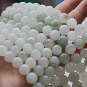 Perles rondes en jade de glace du Tianshan 6 8 10 mm, pierre naturelle pour la fabrication de bijoux, cristal naturel en vrac - Product Image 4