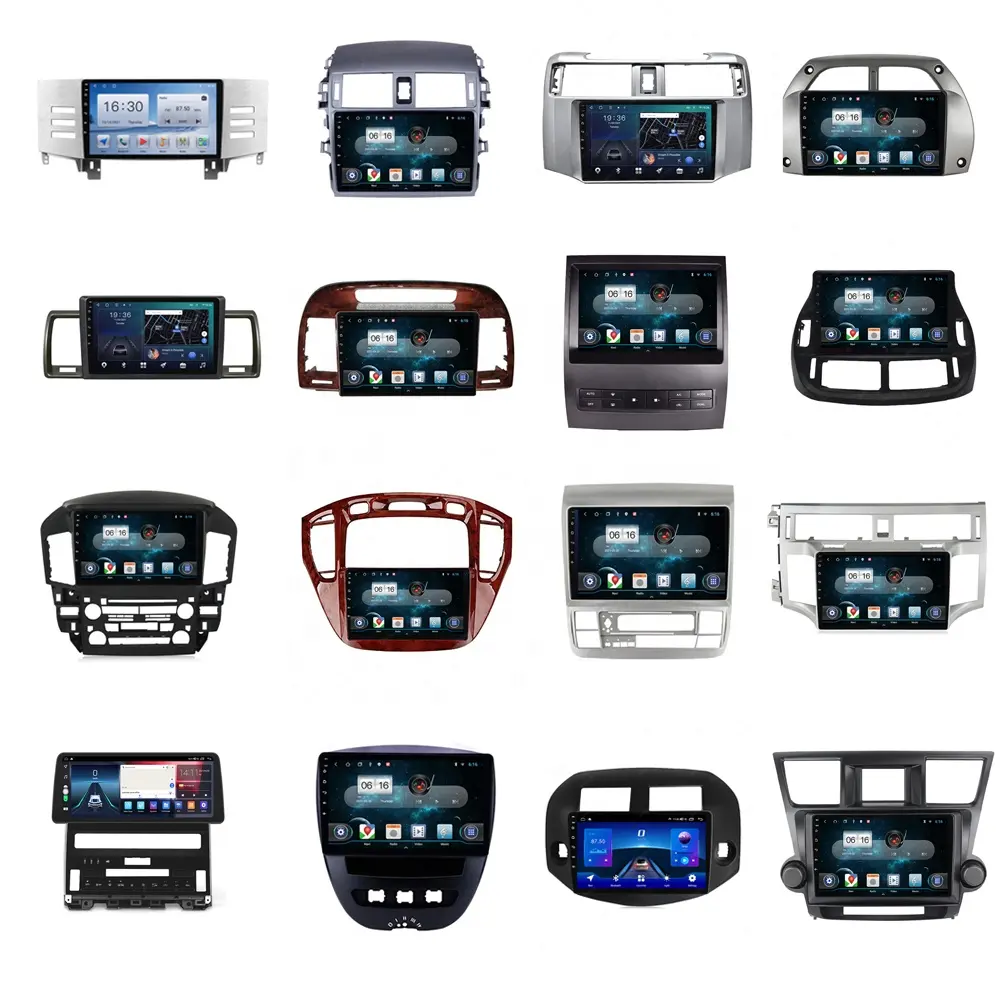 Pantalla Android de coche con pantalla táctil Radio Carplay GPS, radio y Marco, aplicable a más de 99% series de coches