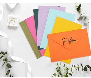Enveloppes en gros de couleur, enveloppes en papier double colle, enveloppes en papier kraft à <span class=keywords><strong>prix</strong></span> abordable, enveloppes noires pour cartes de vœux Cali - Product Image 3