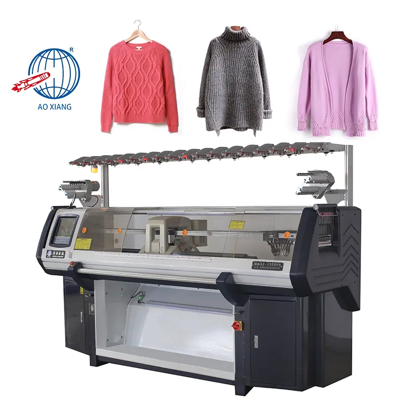 Machine à tricoter pour pull numérique Jacquard plat informatisé entièrement automatique à 8 mangeoires