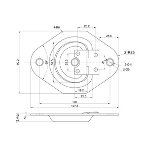 ถาดใส่ห่วงยกแบบ D-Ring รุ่น 9113ZP สำหรับยึดสินค้าเพื่อเพิ่มความปลอดภัยในการขนส่ง - Product Image 1