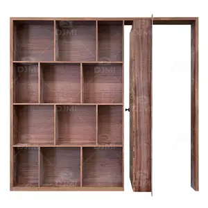 Hidden 2022 Newest Designs Solid Wood Hidden Flush Mount Cabinet Bookcase Hidden Secret Door