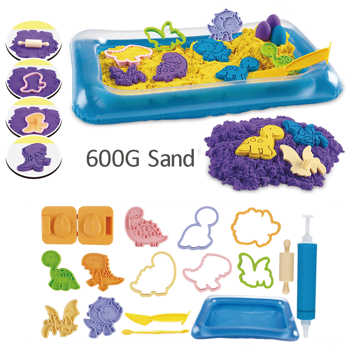 Веселая домашняя игрушка для детей, летняя пляжная игрушка, пластиковый набор инструментов для игры в песок, развивающая игрушка «сделай сам», волшебный динамик, 600 г, игрушка-форма для песка
