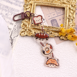 Promotional Hot Sale Custom Printing Charm Acrylic Gifts Kawaii Charm logo Design Transparent Anime Cute Acrylic Keychain