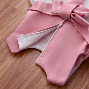 Robe de bal formelle pour bébé et enfant, col perlé, broderie, pour le 1er anniversaire de petite fille, robe de mariée avec fleurs - Product Image 5