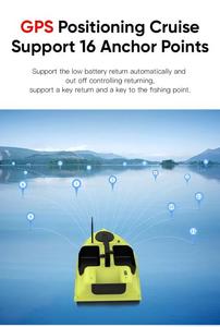 자동 반환 500m 원격 제어 미끼 캐스팅 보트 3 구획 GPS 포지셔닝 모델 독점 기능 - Product Image 6