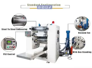 Fabrika fiyat N kat 2 el havlu doku yapma makineleri yüksek hızlı Z kat kabartma tutkal laminasyon kağıt yapma makinesi