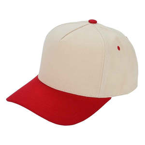 Gorra de Béisbol de Lona con Visera Curva y Parche Bordado con Logotipo Personalizado OEM, 5 Gorras Snapback Sin Estructura Unisex de Dos Tonos de Color Común - Product Image 3