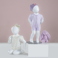 Mannequin complet en fibre de verre blanc pour enfant garçon et fille