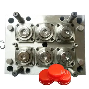 6 Cavity Cold Runner Plastic PE PP Engine Oil Cap Mould Injection Mould With Anti-theft Ring With Logo