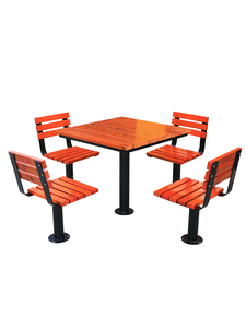 Bàn Bốn ghế trên cao ghế sắt thẻ cờ vua cho giải trí vuông cộng đồng băng ghế dự bị cho ngoài trời - Product Image 4