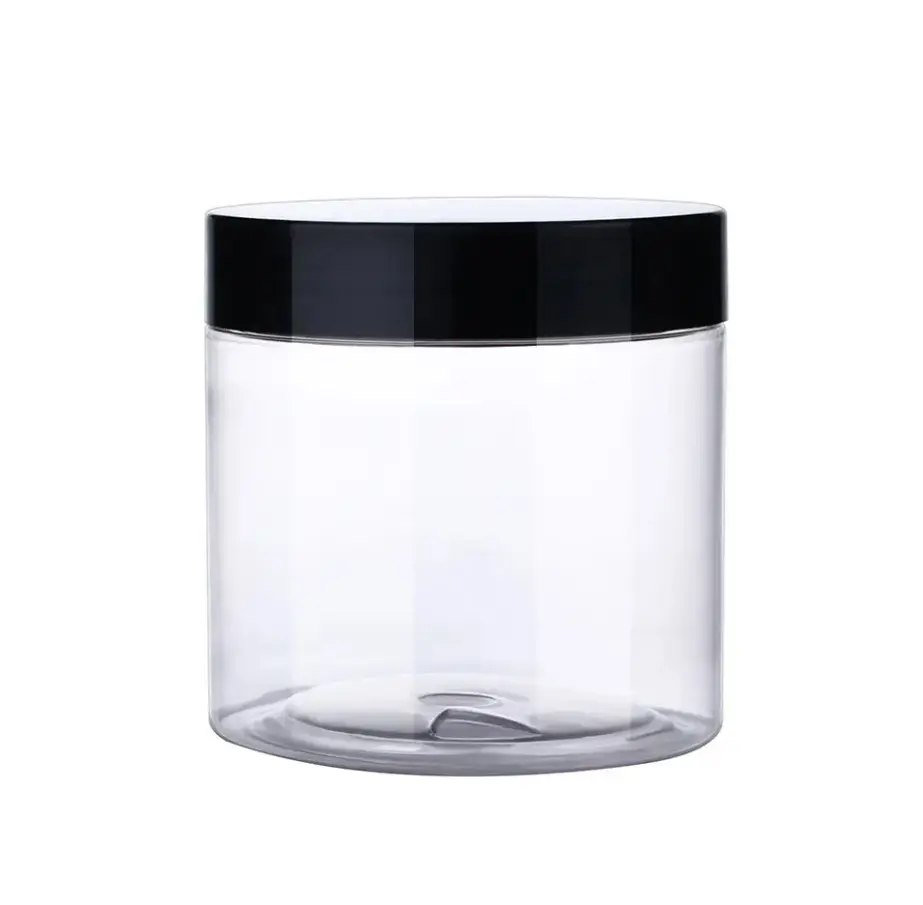 2 oz 4 oz 8 oz 12 oz Custom Logo Food Grade Clear Plastic PET Storage Jar PET Plastic Cosmetic Jar