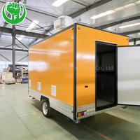 Camion de restauration mobile de luxe avec remorque publicitaire en fibre de verre et aluminium pour les snacks et les frites