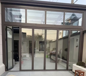 Porta Bifold in Vetro 73-65 Completamente Sigillata con Cerniera Anti-schiacciamento e Protezione dagli Uragani <span class=keywords><strong>per</strong></span> Uso Esterno nei Centri Commerciali - Product Image 6