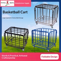 Chariot de rangement mobile et pliable en acier inoxydable pour ballons de basketball et de football, modèle 001, 8 kg, pour maternelle, multi-tailles