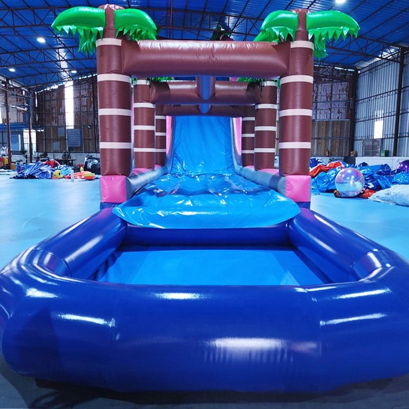 Inflatable PVC Water Slide with Palm Tree Design for Kids & Adults ...