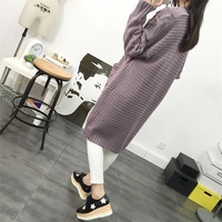 Pull cardigan long en tricot pour femmes, mode automne-hiver, ouverture devant, pour la vente en gros