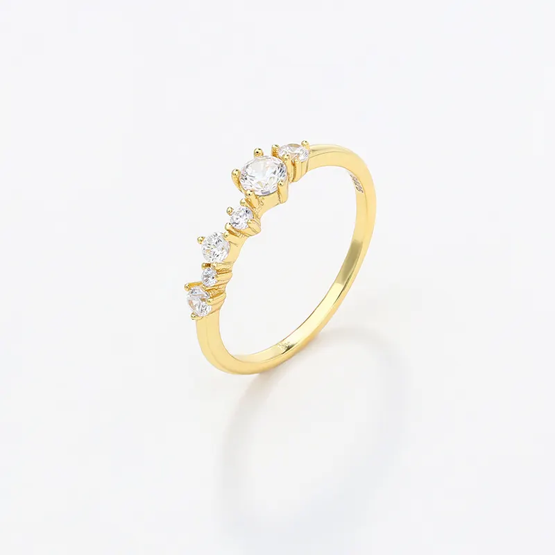 Blossom CS bijoux explosifs nouveaux produits femmes bijoux Zircon anneaux 18K plaqué or 925 en argent Sterling anneaux décontractés pour dames