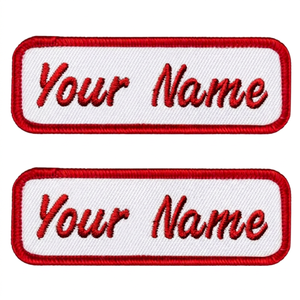 Twill Fabric Custom <b>Name</b> Patch 2pcs Personalized Embroidered <b>Name</b> Tags Sew On or Iron On Patches Clothing Uniforms - Product Image 1